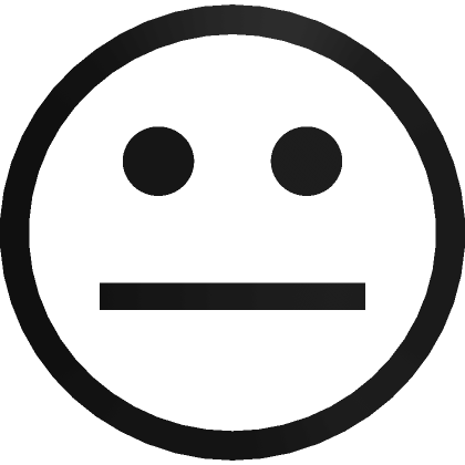 (3D) Wingdings Straight Face | Roblox Item - Rolimon's