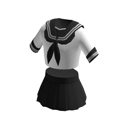 Cute Anime Uniform Shirt - Black White's Code & Price - RblxTrade