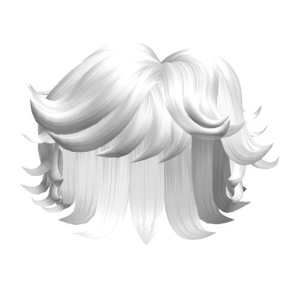 Black and White Wolfcut Hair - Roblox