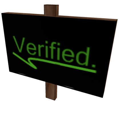 Verified Sign's Code & Price - RblxTrade