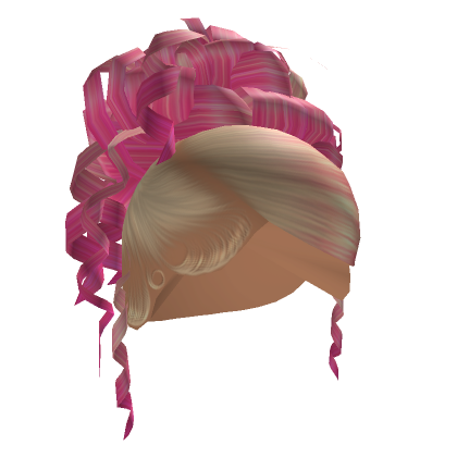 Roblox Item Heavenly Updo in Blonde & Pink Ombre