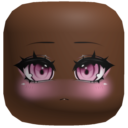 Roblox Item Pastel Goth Anime Face [Brown]