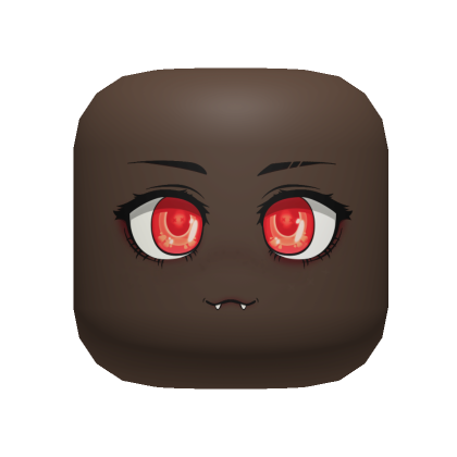 Roblox Item 🧛Red Anime Vampire Face - Brown Skin Tone