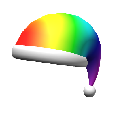 Roblox Item Cartoony Rainbow Santa Hat