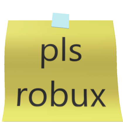 Roblox Item Robux Pls Note (Face)