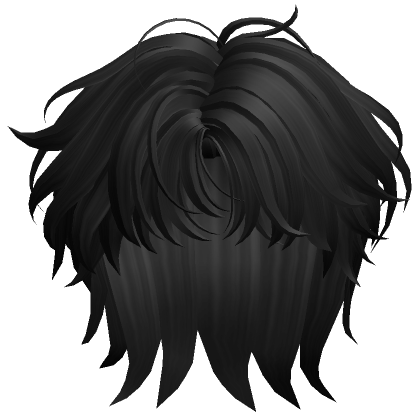 Black Windswept Middle Part Hair's Code & Price - RblxTrade