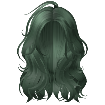 Cute Trendy Long Green Wavy Hair | Roblox Item - Rolimon's