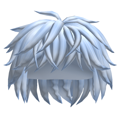 Fluffy Messy Blue Hair - Roblox