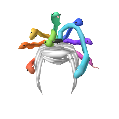 Roblox Item Colorful Snake Pony Tail Medusa Multi Color Anime