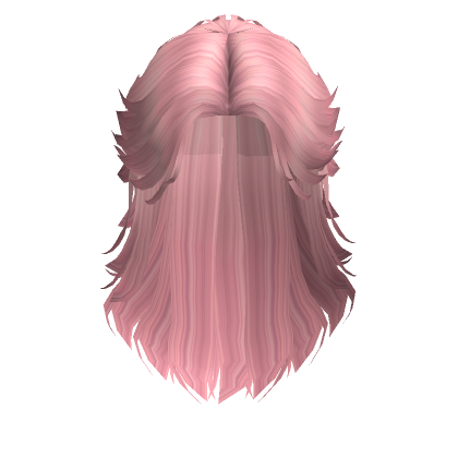 Roblox Item Long Messy Mullet in Pink