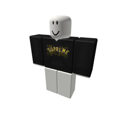 black yellow supreme hoodie Roblox