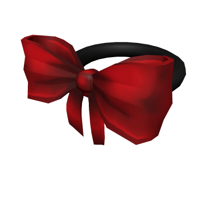 Red and Black Bowed Halo | Roblox Item - Rolimon's