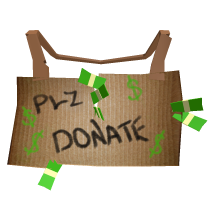 Pls Donate Head Sign  Roblox Item - Rolimon's