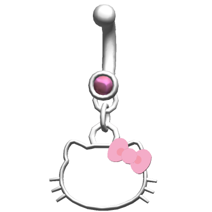♡ 1.0 pretty pink bow belly piercing v1