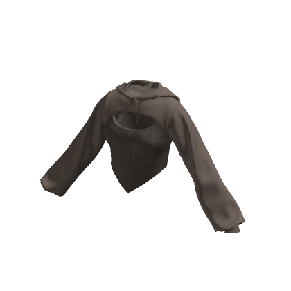 Cropped Corset Hoodie Brown | Roblox Item - Rolimon's
