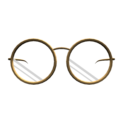 Circular gold 2024 frame glasses