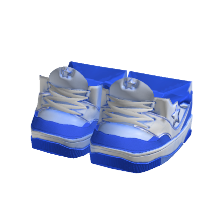 Roblox Item Y2K Blue Shooting Star Sneakers
