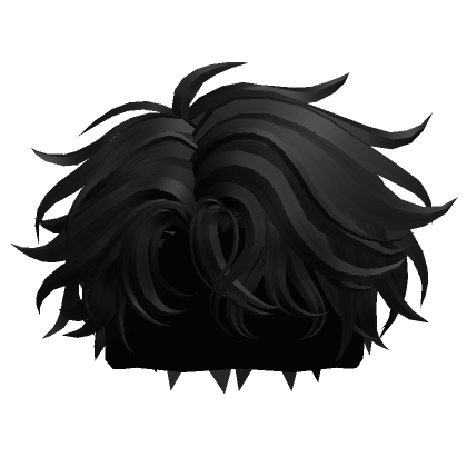 Medium Length Messy Hair Black Roblox Item Rolimon S Png