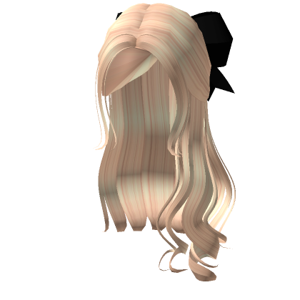 Blonde Wavy Hair With Doll Pigtails + White Bows's Code & Price - RblxTrade