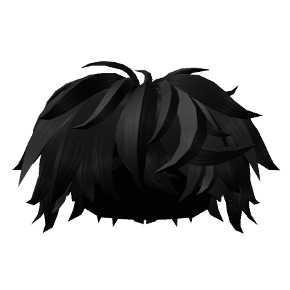 black emo y2k messy curly anime boy hair | Roblox Item - Rolimon's
