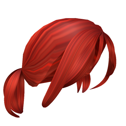 Roblox Item red short pigtails