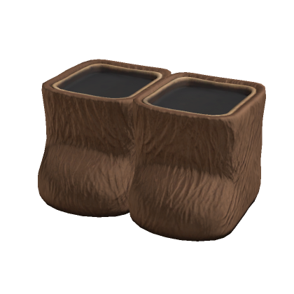 Roblox Item Fuzzy Boots Brown