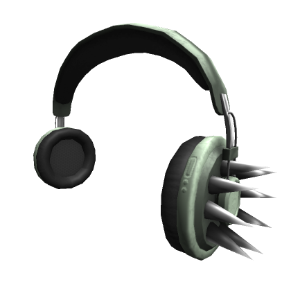 Roblox Item Green Spikey Headphones