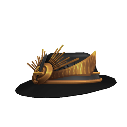 Elegant Gold & Black Ornate Fedora | Roblox Item - Rolimon'S