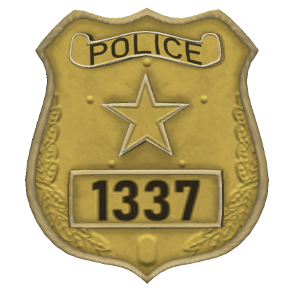 Roblox Item Gold Police Badge