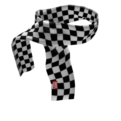 Roblox Item Vans Black-White Checkerboard Scarf