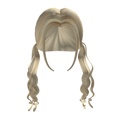Blonde Curly Pigtails  Roblox Item - Rolimon's