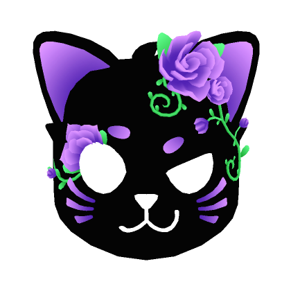 Happy Kitty Cute Face (Purple)'s Code & Price - RblxTrade