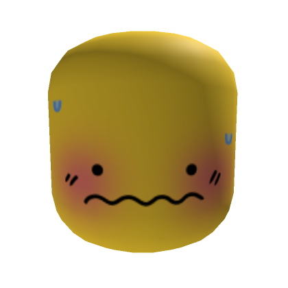 Nervous Cute Noob Face - Roblox