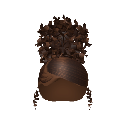 Roblox Item Side Part Afro Puff In Brown