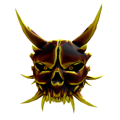 Roblox Item Shattered Golden Oni Skull Mask
