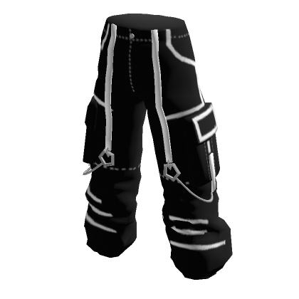 Black pants with cheap white stripes roblox
