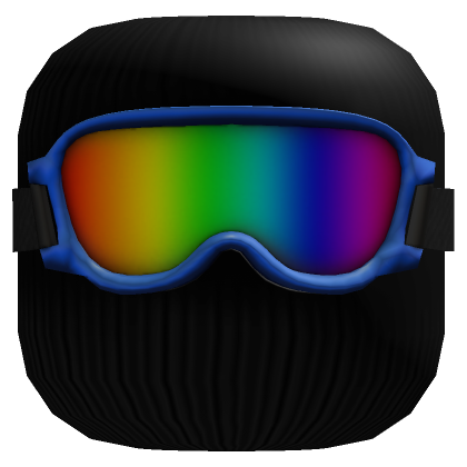 Roblox Item balaclava With Blue Skiing Goggles Rainbow