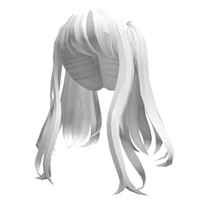 Roblox Item Loose Long Bangs Anime Pigtails in White