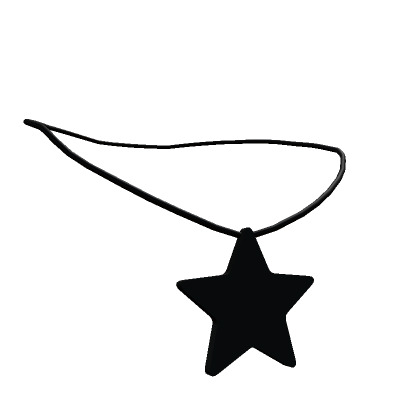 Roblox Item Y2k Black Star Necklace