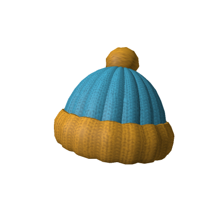 Roblox Item Blue and Yellow Beanie 