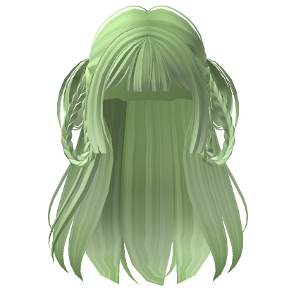 Half up & Down Cute Hair In Light Green Mint - Roblox