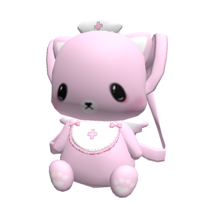 Roblox Item  ʚ Cute pink nurse kitten backpack 1.0