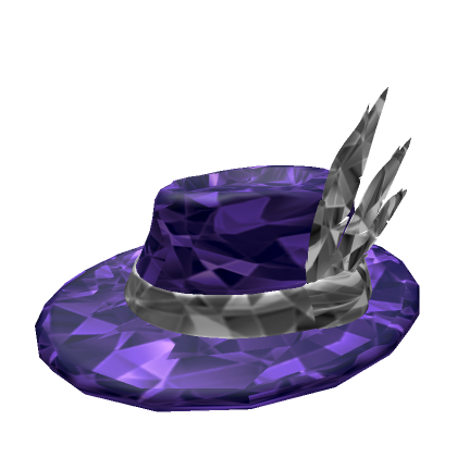 Amethyst Sparkling Feathered Fedora | Roblox Item - Rolimon's