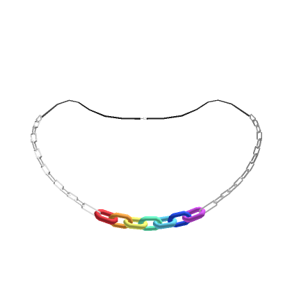 Roblox Item Rainbow Necklace.-Girl