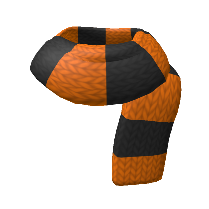 Roblox Item Orange and Black Knit Scarf (3.0)