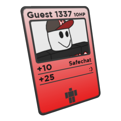 Roblox Item Guest 1337 Trading Card
