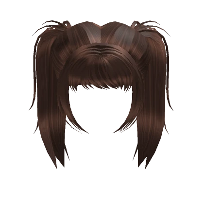 ୨୧ | cute brown scruffy messy popstar ponytails | Roblox Item - Rolimon's