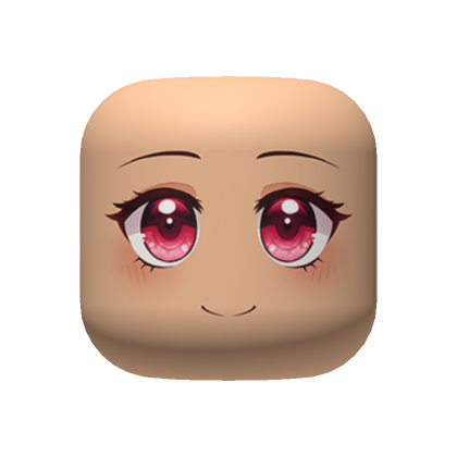 Pink Happy Anime Face (white skintone)'s Code & Price - RblxTrade