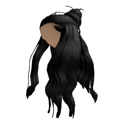 Roblox Item Angelic Wavy Space Buns In Black