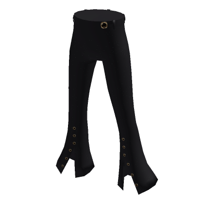 Roblox Item Black Flared Pants With Buttons
